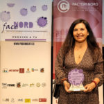 Concha Pinazo Inmobiliaria con el premio de FaceNord y Pactem Nord al asociacionismo comercial