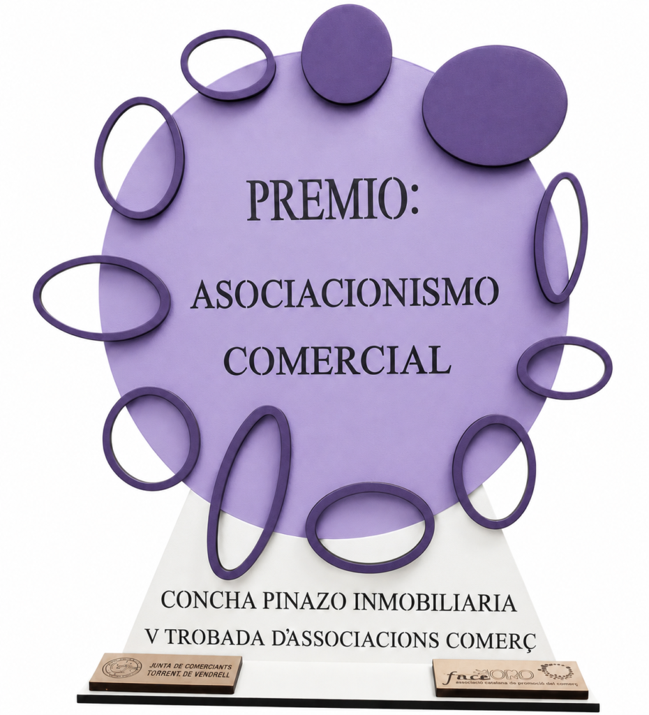 Premio FaceNord y Pactem Nord al asociacionismo comercial recibido por Concha Pinazo Inmobiliaria
